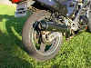 Dunlop 130/80/V18 rear tyre and original silencer
