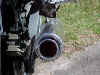 Rear view of the can, I used  a Chrome peice which is used on cars for the outlet pipe